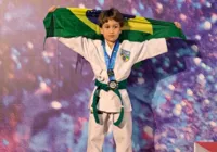 Garoto baiano de seis anos se destaca no mundial de karatê, na Europa