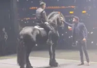 Gusttavo Lima leva cavalo ao palco de show e web detona