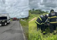 Homem morre após colisão entre carro e caminhão na BA 375