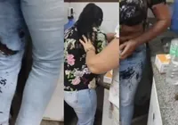 Mulher que jogou ácido em funcionária é detida; Veja imagens da ação