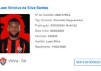 No BID! Luan está regularizado e pode estrear pelo Vitória