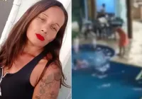 Vídeo mostra momento em que noiva morre afogada na festa do casamento