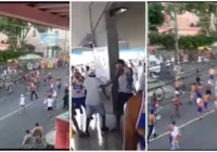 Vídeos mostram briga de torcedores do Bahia dentro e fora da Fonte