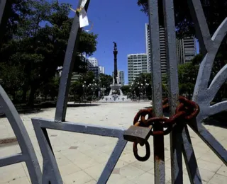 Criminosos furtam fios e luminárias da Praça do Campo Grande