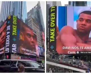 Davi ganha homenagem de fãs na Times Square