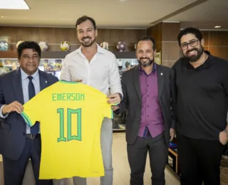 Emerson Ferretti é recebido por Ednaldo Rodrigues na sede da CBF