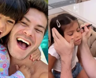 Filha de Arthur Aguiar e Maira chama padrasto de “papai” e web reage