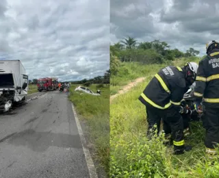 Homem morre após colisão entre carro e caminhão na BA 375