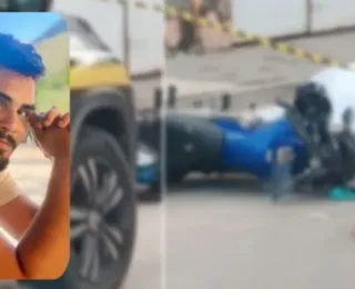 Homem morre após moto que ele pilotava bater em muro