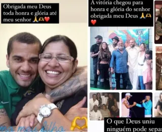 Mãe de Daniel Alves celebra liberdade condicional: "A vitória chegou"