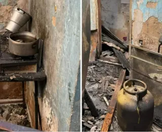 Mulher que teve casa destruída por incêndio vai à polícia