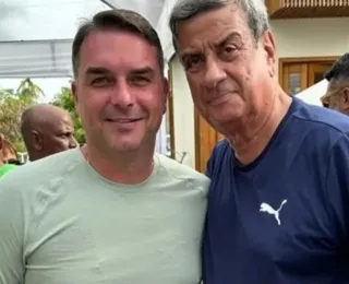 Unha e carne? Prefeito de Feira recebe visita de Flávio Bolsonaro