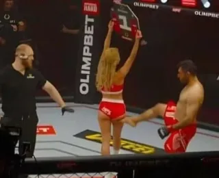 VÍDEO: Lutador iraniano dá chute em ring girl antes do combate