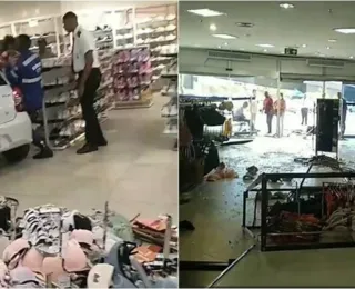 VÍDEO: carro invade loja dentro do Shopping Barra, em Salvador