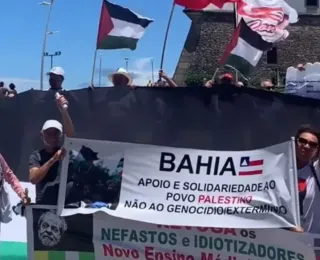 Vídeo: ato pró-Palestina acontece neste domingo no Farol da Barra