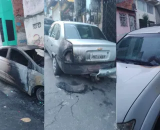 Vídeo: carros são incendiados por criminosos em Salvador