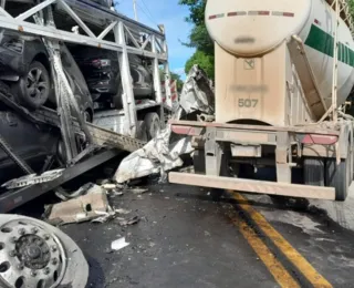 Vídeo: duas pessoas morrem após acidente com caminhões na BR-020