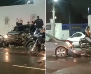 Vídeo: grave acidente deixa duas pessoas feridas no bairro da Ribeira