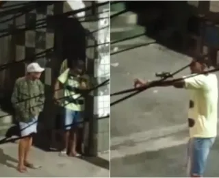 Vídeo mostra bandidos apontando arma contra motorista em Salvador