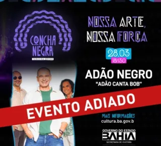 Show de Adão Negro que aconteceria nesta quinta é adiado para abril - Imagem