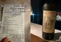 Amigos ganham jantar de graça após pagarem R$ 3 mil por vinhos