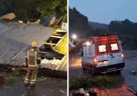 Bombeiros baianos resgatam uma pessoa após desabamento de imóvel no RS