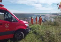 Bombeiros são acionados para apagar fogo e encontram corpo em mata