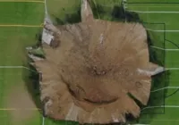 Cratera gigante se abre em campo de futebol nos Estados Unidos; vídeo
