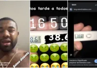 Davi usa foto do termômetro de outra pessoa para dizer que está doente