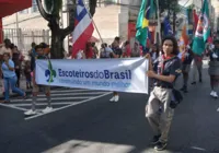 Escoteiros dão show no desfile do 2 de Julho