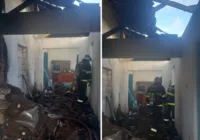 Incêndio deixa uma pessoa morta e casa parcialmente destruída