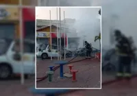 Incêndio destrói três carros em Salvador; assista VÍDEO