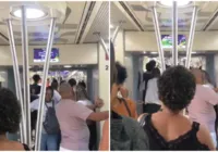 Passageiro é retirado do metrô de Salvador após briga no vagão