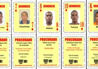 Procurados por homicídios e tráficos são inseridos ao Baralho do Crime