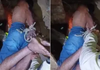Vídeo: Homem que seria morto pelo 'Tribunal do Crime' é salvo pela PM