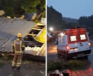 Bombeiros baianos resgatam uma pessoa após desabamento de imóvel no RS