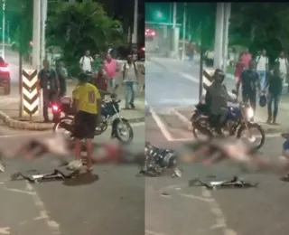 Grave acidente entre moto e carro deixa feridos em avenida de Salvador