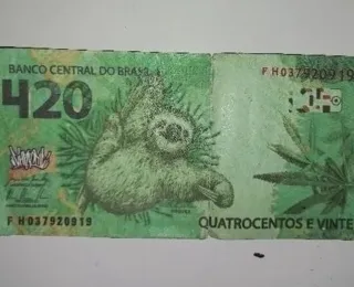 Homem é preso com nota de R$ 420; saiba origem da 'cédula da maconha'