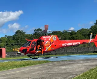 Idoso vítima de AVC é resgatado por helicóptero dos Bombeiros na Bahia