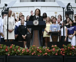 Kamala Harris faz 1º discurso após desistência de Biden à reeleição