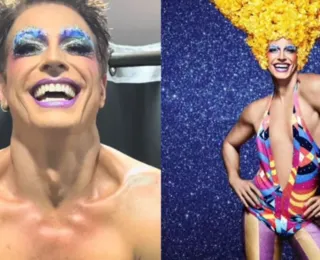 Reynaldo Gianecchini surge caracterizado como drag queen; veja