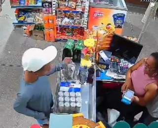 VÍDEO: Criminosos rendem mulher e esvaziam caixa em mercado na Bahia