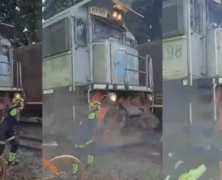 Vídeo: ciclista é atingida em cheio por trem ao posar para foto