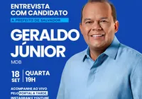 Acompanhe ao vivo a sabatina com candidato Geraldo Jr.