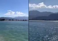 Avião faz pouso de emergência em praia de Santa Catarina