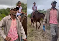 Estudantes enfrentam percurso a cavalo para ir a escola em São Félix