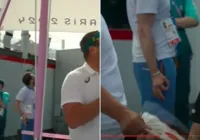 Homem é flagrado fazendo gesto supremacista nas Olimpíadas; confira
