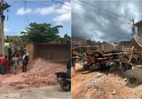 Caminhão tomba e homem morre esmagado em Simões Filho