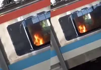 VÍDEO: incêndio atinge vagão de metrô em Salvador