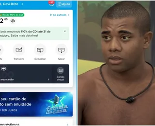 Após dizer que tem R$ 10 milhões, Davi aparece com R$ 2 na conta e pede Pix